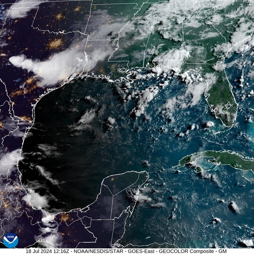 Satellite - Gulf of Mexico - Thu 18 Jul 09:16 EDT