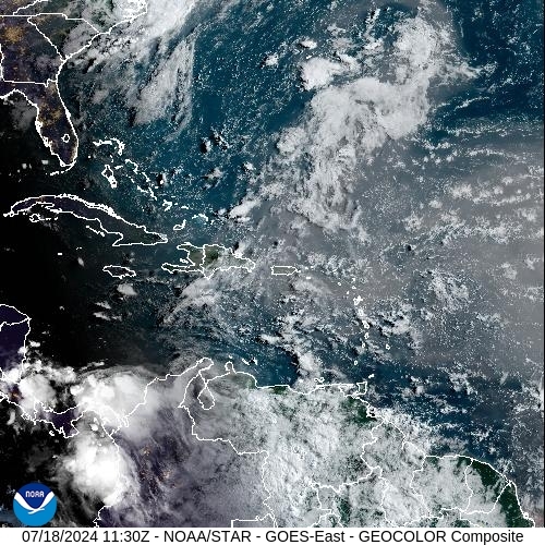 Satellite - Lesser Antilles - Thu 18 Jul 08:30 EDT