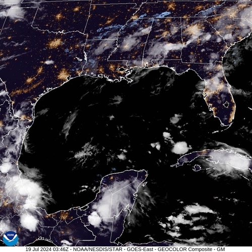Satellite - Gulf of Mexico - Fri 19 Jul 00:46 EDT