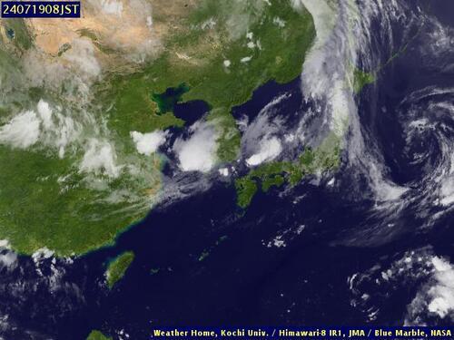 Satellite - East China Sea - Thu 18 Jul 21:00 EDT