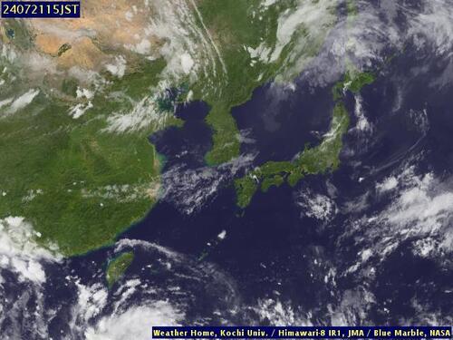Satellite - East China Sea - Sun 21 Jul 04:00 EDT