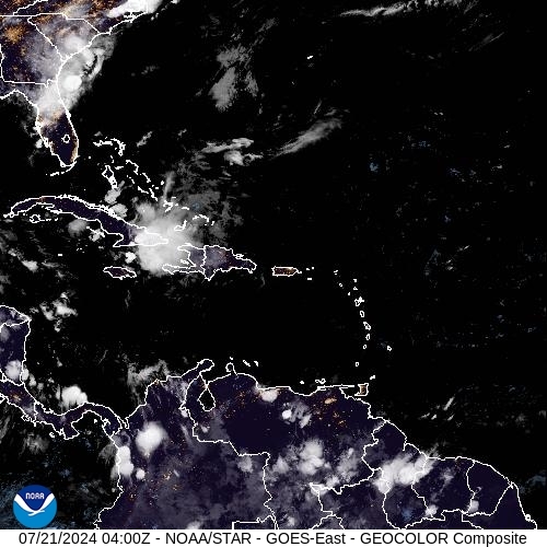 Satellite - Lesser Antilles - Sun 21 Jul 01:00 EDT