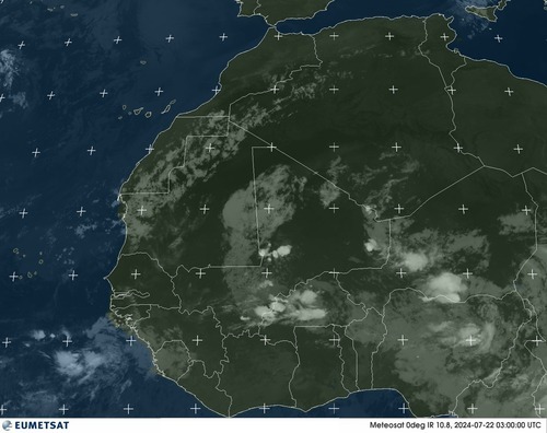 Satellite - Gulf of Guinea - Mon 22 Jul 00:00 EDT