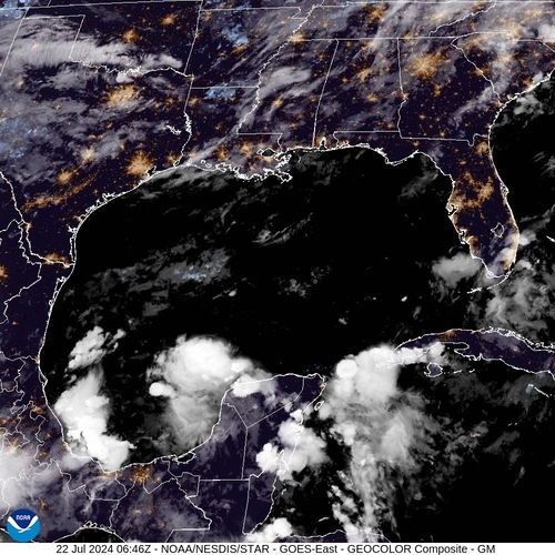 Satellite - Yucatan Strait - Mon 22 Jul 03:46 EDT