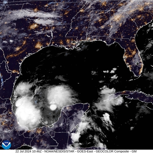 Satellite - Gulf of Mexico - Mo, 22 Jul, 12:46 BST