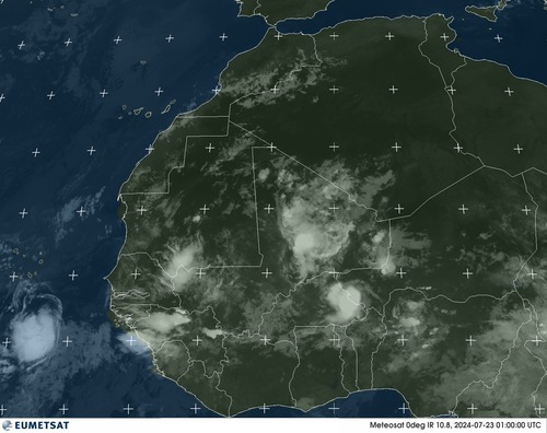 Satellite - Gulf of Guinea - Mon 22 Jul 22:00 EDT
