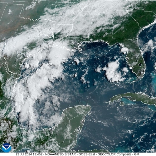 Satellite - Yucatan Strait - Tue 23 Jul 10:46 EDT