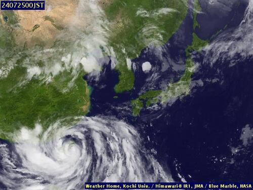 Satellite - East China Sea - Wed 24 Jul 13:00 EDT