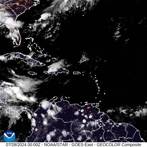 Satellite - Lesser Antilles - Sat 27 Jul 21:00 EDT
