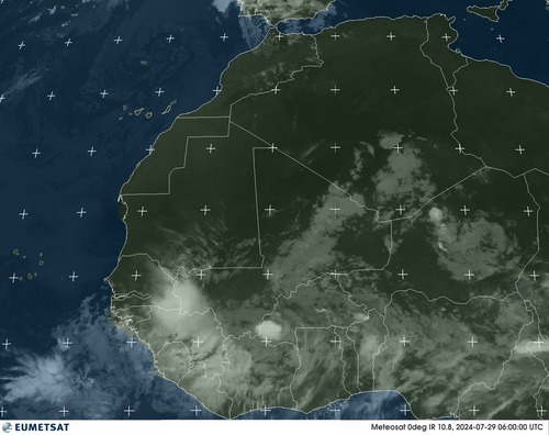 Satellite - Gulf of Guinea - Mon 29 Jul 03:00 EDT