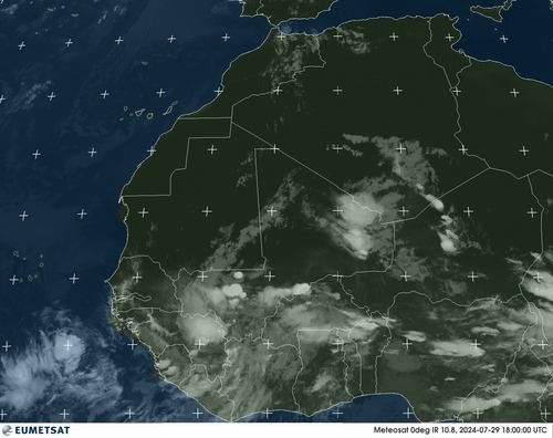 Satellite - Gulf of Guinea - Mon 29 Jul 15:00 EDT