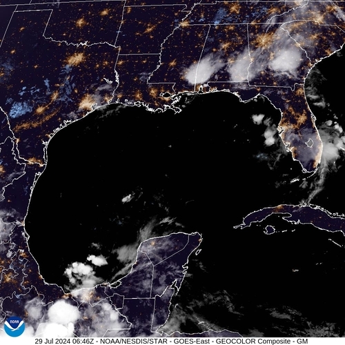 Satellite - Gulf of Honduras - Mon 29 Jul 03:46 EDT