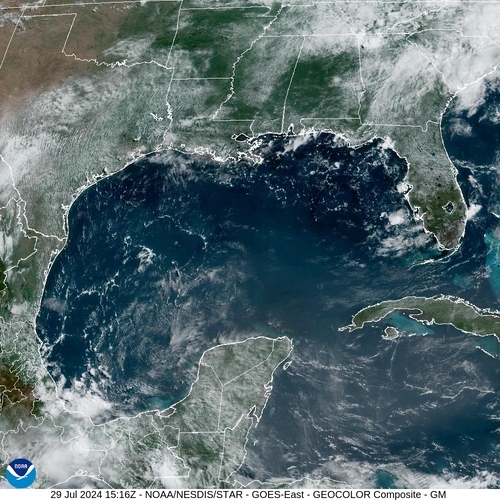 Satellite - Gulf of Honduras - Mon 29 Jul 12:16 EDT