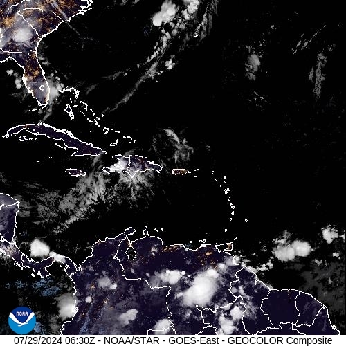 Satellite - Lesser Antilles - Mon 29 Jul 03:30 EDT