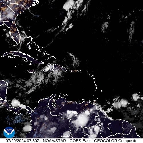 Satellite - Lesser Antilles - Mon 29 Jul 04:30 EDT