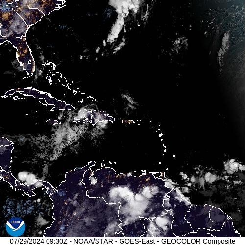 Satellite - Lesser Antilles - Mon 29 Jul 06:30 EDT