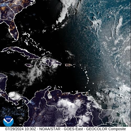 Satellite - Lesser Antilles - Mon 29 Jul 07:30 EDT