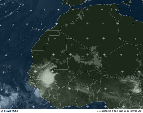 Satellite - Gulf of Guinea - Tue 30 Jul 07:00 EDT