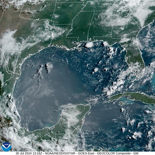 Satellite - Yucatan Strait - Tue 30 Jul 10:16 EDT