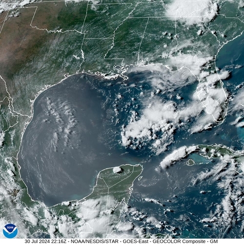 Satellite - Gulf of Mexico - Tue 30 Jul 19:16 EDT