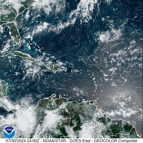 Satellite - Lesser Antilles - Tue 30 Jul 11:00 EDT