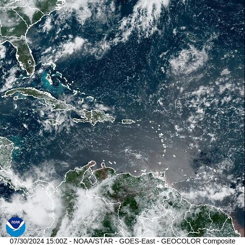Satellite - Puerto Rico - Tue 30 Jul 12:00 EDT