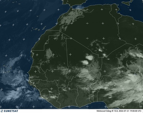 Satellite - Gulf of Guinea - Wed 31 Jul 16:00 EDT