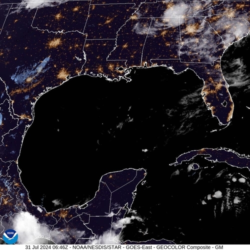 Satellite - Gulf of Honduras - Wed 31 Jul 03:46 EDT