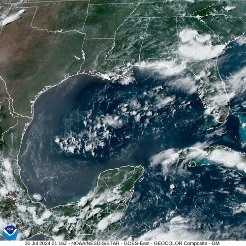 Satellite - Gulf of Mexico - Wed 31 Jul 18:16 EDT