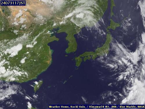 Satellite - East China Sea - Wed 31 Jul 06:00 EDT