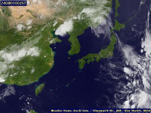 Satellite - Yellow Sea - Wed 31 Jul 13:00 EDT