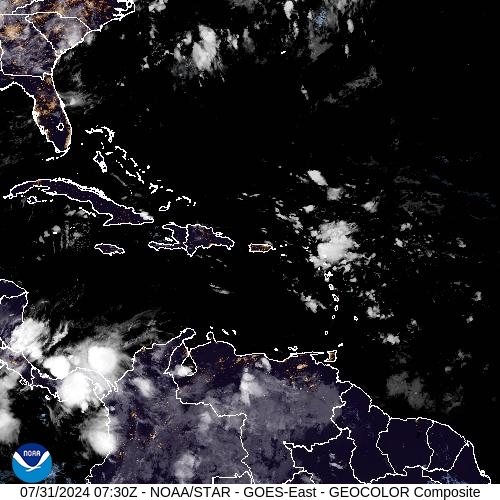 Satellite - Lesser Antilles - Wed 31 Jul 04:30 EDT