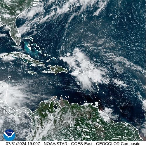 Satellite - Lesser Antilles - Wed 31 Jul 16:00 EDT