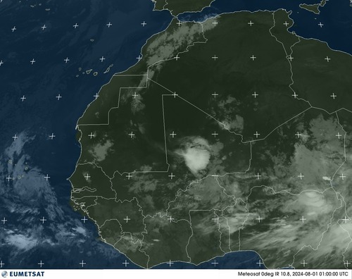 Satellite - Gulf of Guinea - Wed 31 Jul 22:00 EDT