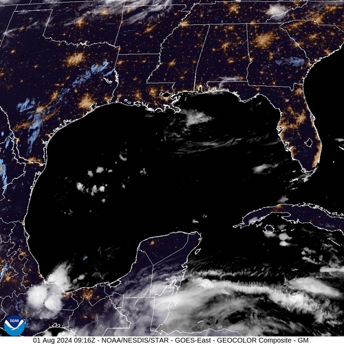 Satellite - Gulf of Mexico - Thu 01 Aug 06:16 EDT