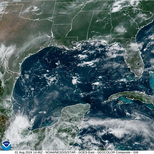 Satellite - Gulf of Honduras - Thu 01 Aug 11:46 EDT