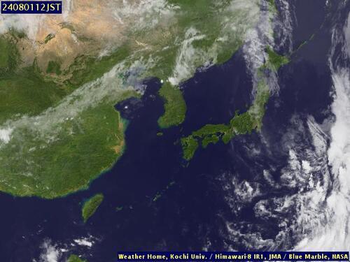Satellite - East China Sea - Thu 01 Aug 01:00 EDT