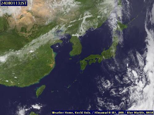 Satellite - Yellow Sea - Thu 01 Aug 02:00 EDT