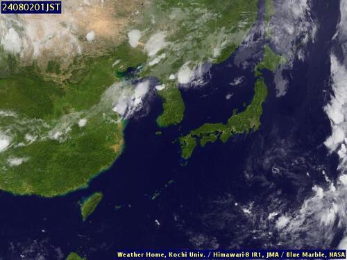 Satellite - East China Sea - Thu 01 Aug 14:00 EDT