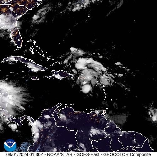 Satellite - Lesser Antilles - Wed 31 Jul 22:30 EDT