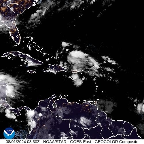 Satellite - Alizes Ouest - Thu 01 Aug 00:30 EDT