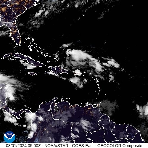 Satellite - Alizes Ouest - Thu 01 Aug 02:00 EDT