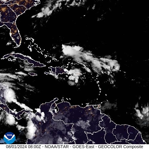 Satellite - Lesser Antilles - Thu 01 Aug 05:00 EDT