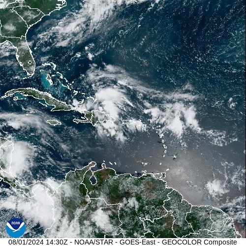 Satellite - Jamaica - Thu 01 Aug 11:30 EDT
