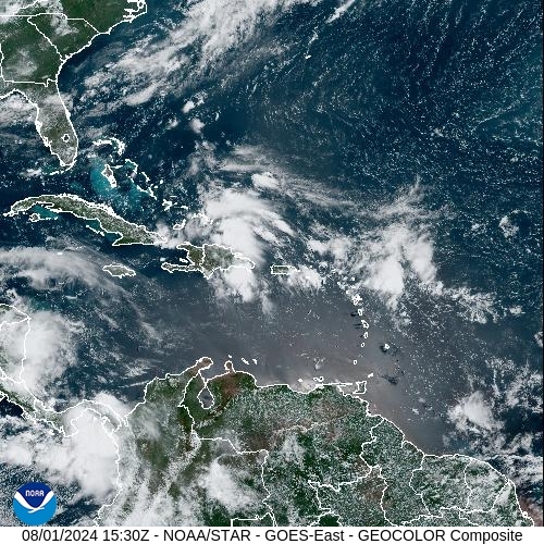 Satellite - Alizes Ouest - Thu 01 Aug 12:30 EDT