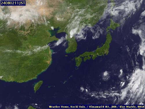 Satellite - East China Sea - Fri 02 Aug 00:00 EDT