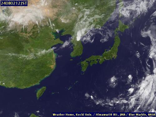 Satellite - Yellow Sea - Fri 02 Aug 01:00 EDT