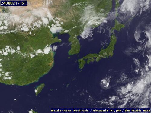 Satellite - Yellow Sea - Fri 02 Aug 06:00 EDT