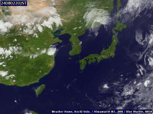 Satellite - East China Sea - Fri 02 Aug 09:00 EDT