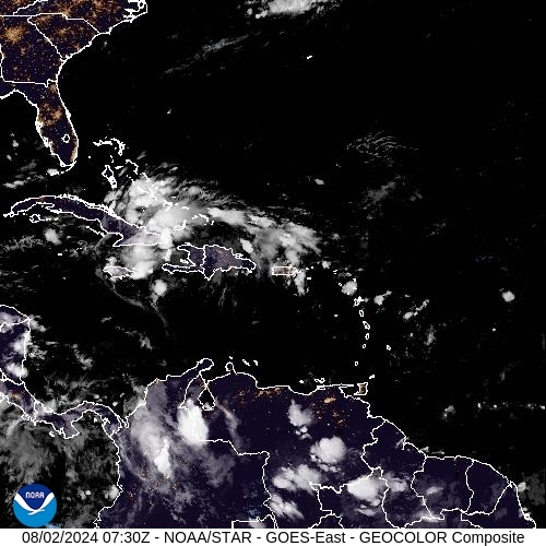Satellite - Lesser Antilles - Fri 02 Aug 04:30 EDT
